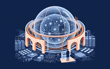 Editorial illustration for an article about Safe Superintelligence Inc.